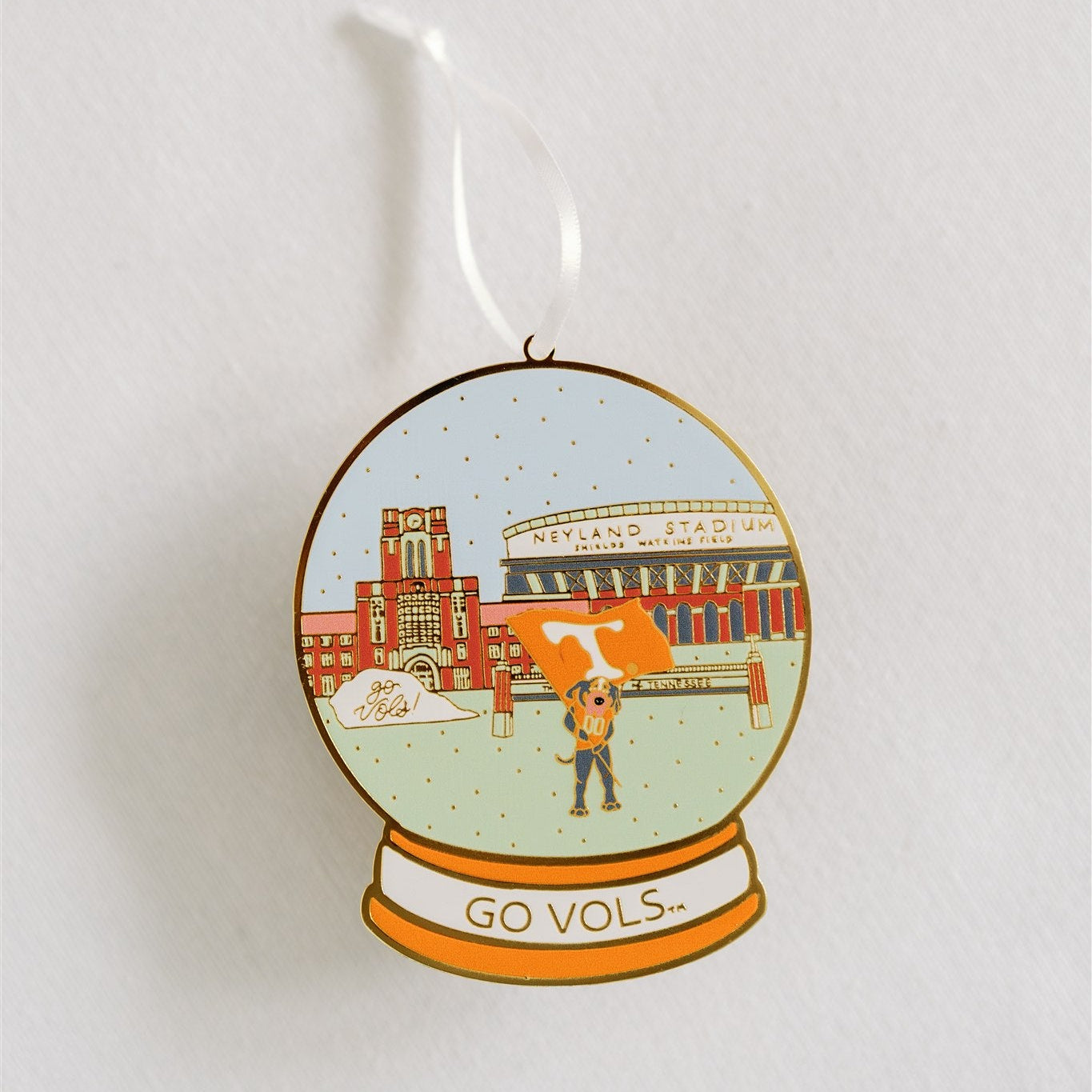 Enamel Tennessee Snow Globe Ornament
