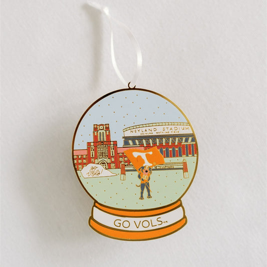 Enamel Tennessee Snow Globe Ornament