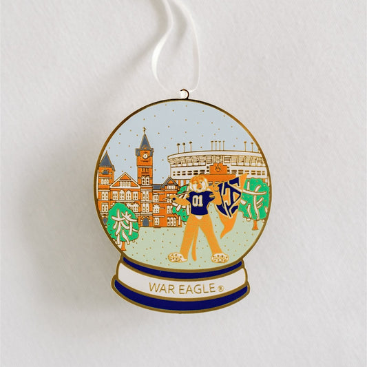 Enamel Auburn University Snow Globe Ornament