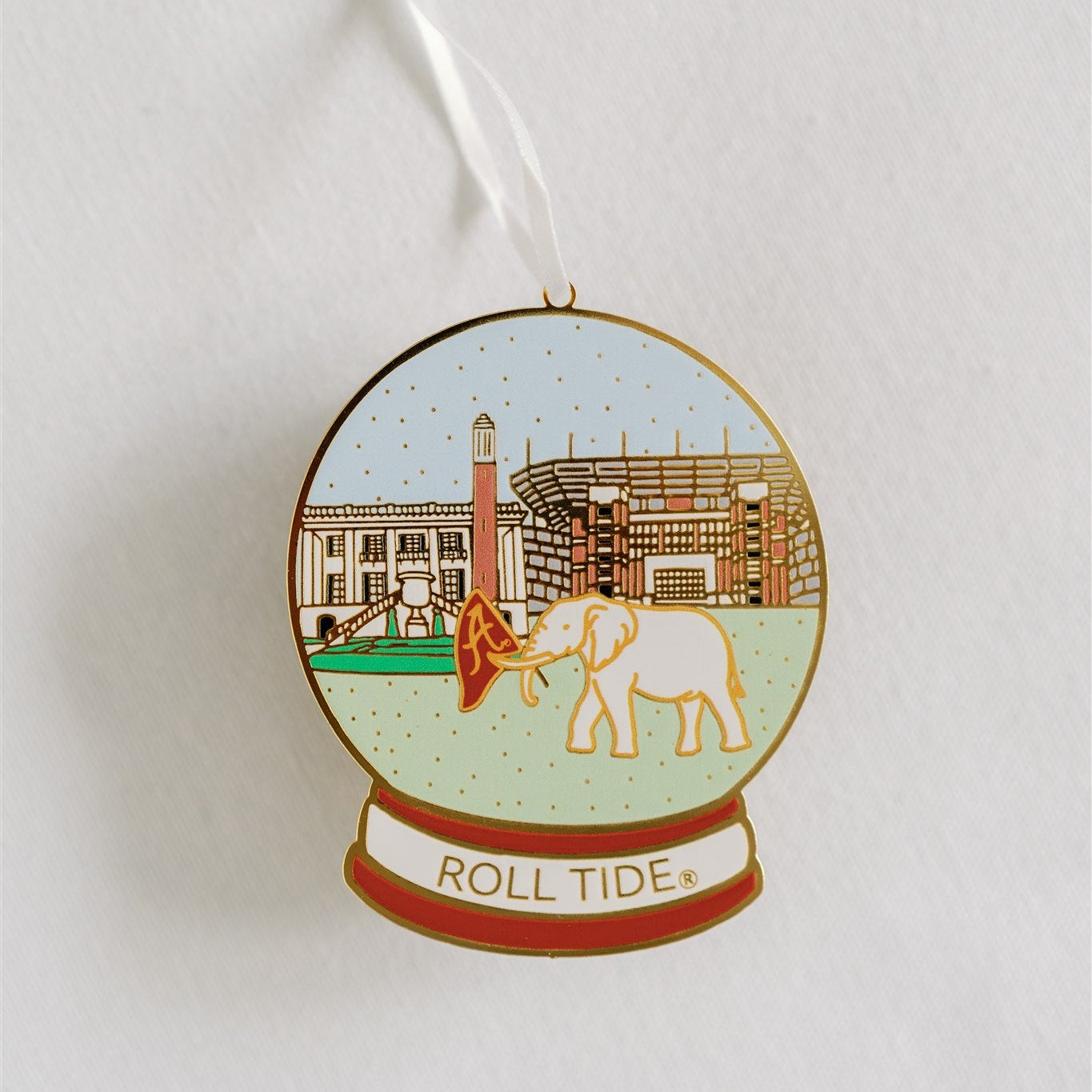 Enamel University of Alabama Snow Globe Ornament