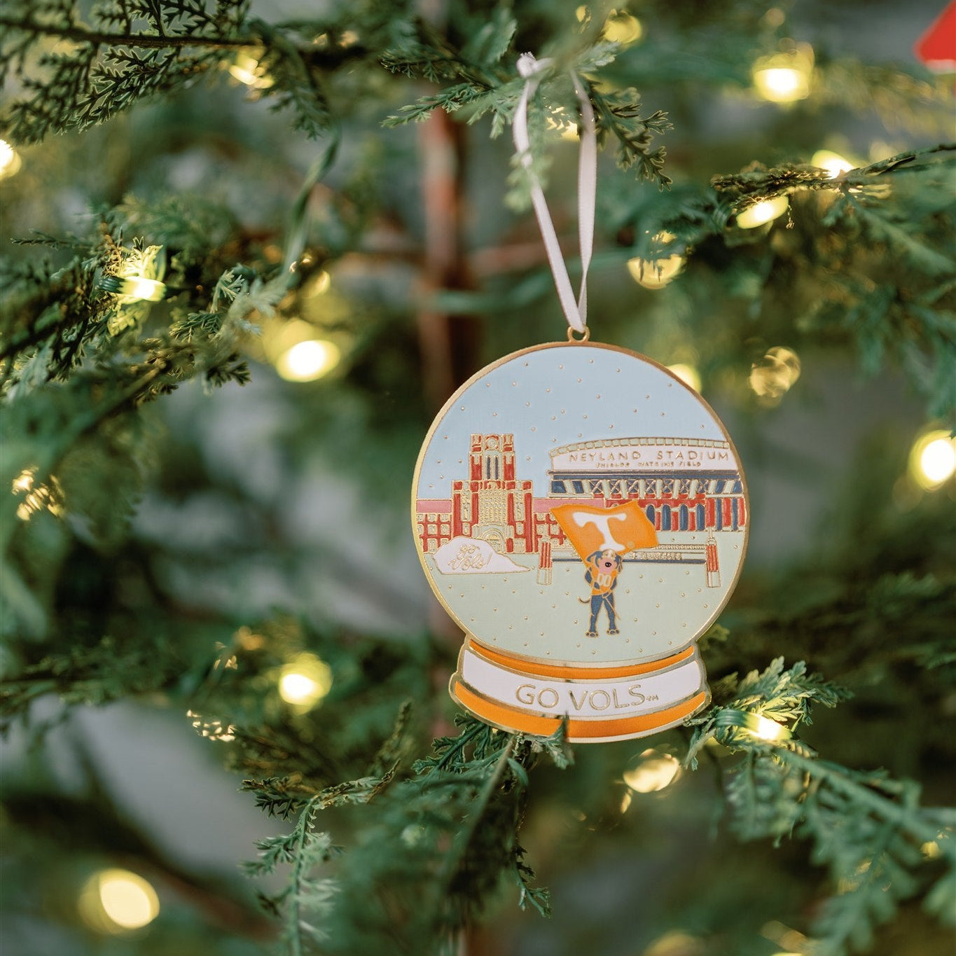 Enamel Tennessee Snow Globe Ornament