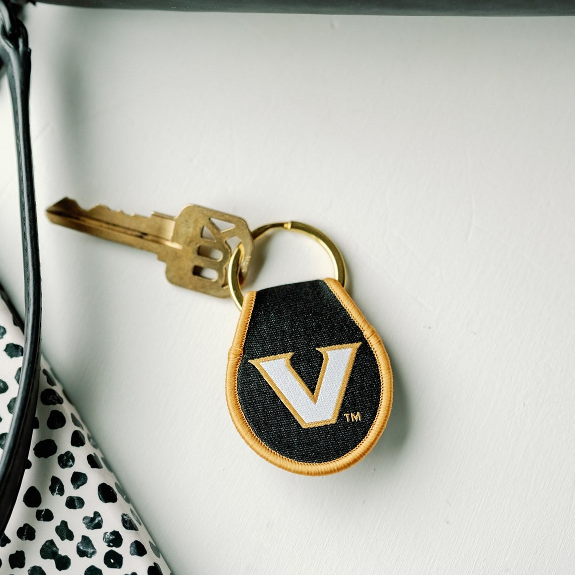 Vanderbilt University Embroidered Keychain