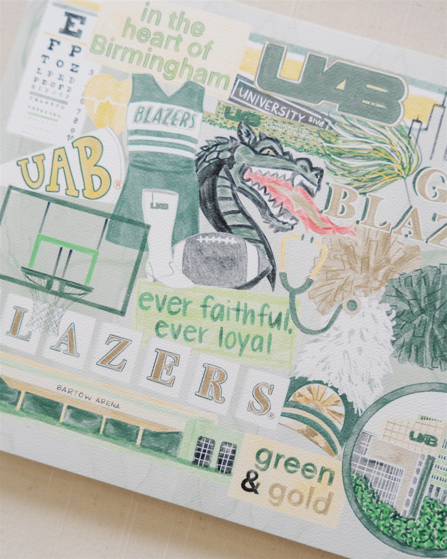 UAB Collage Print