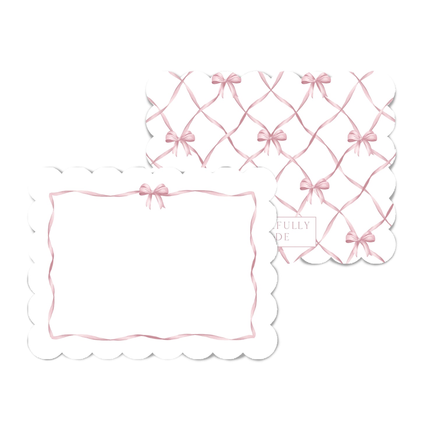 Pink Bows Stationery Set