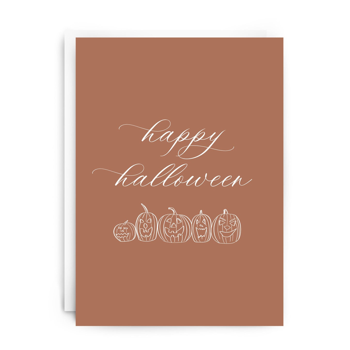 "Happy Halloween" Orange Greeting Card