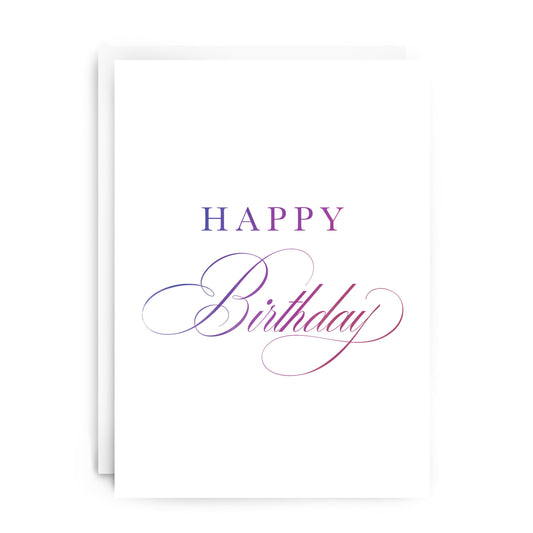 "Happy Birthday" Gradient Greeting Card