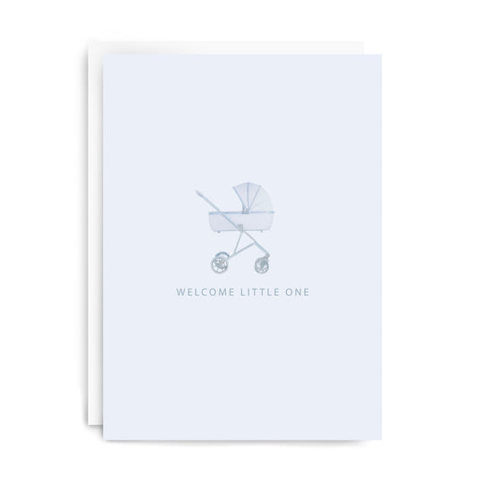 Blue Welcome Greeting Card