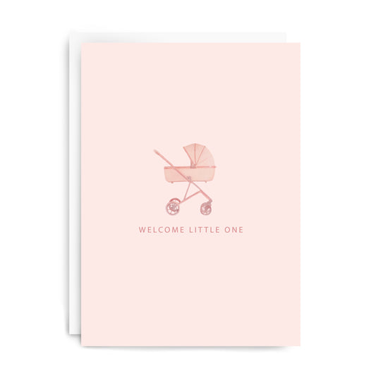 Pink Welcome Greeting Card