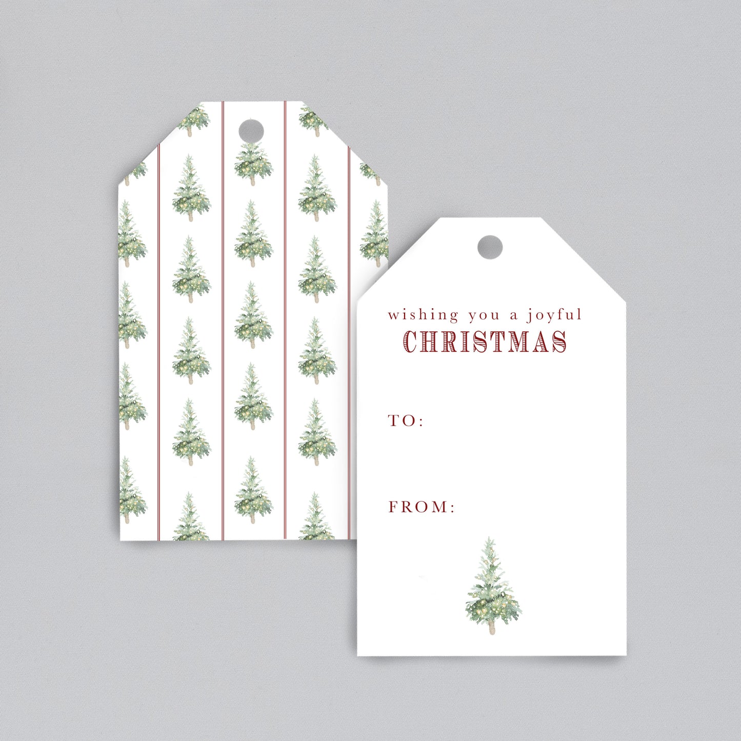 "Joyful Christmas" gift tags