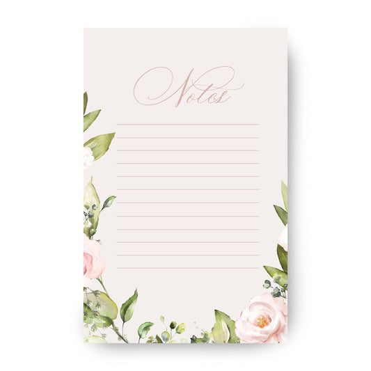Pink Flower Notepad